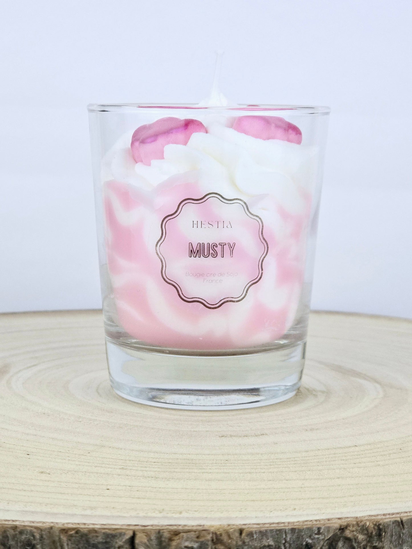 bougie parfum Musty Girls cire de soja parfum poudré floral
