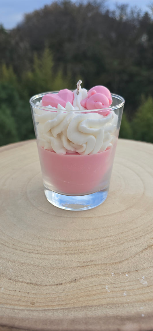 bougie gourmande Petit Ours cire de soja parfum Grasse rose