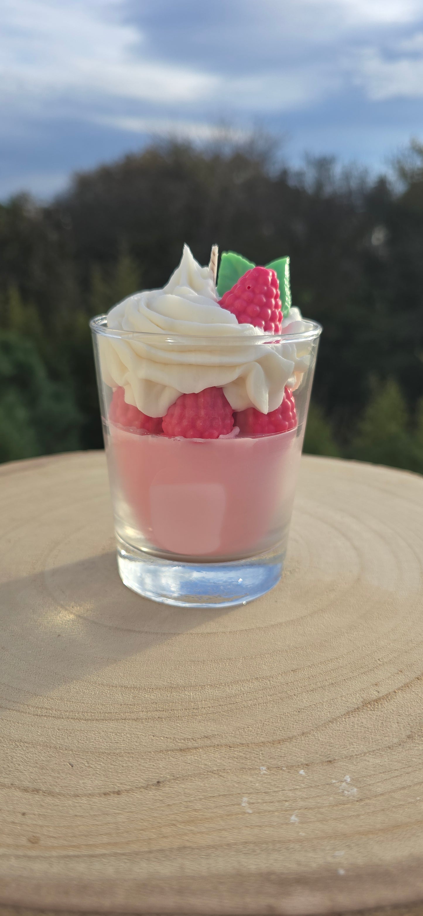 bougie gourmande Framboise cire de soja parfum Grasse