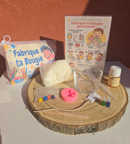 kit fabrication bougie enfant diy cire de soja parfum Grasse