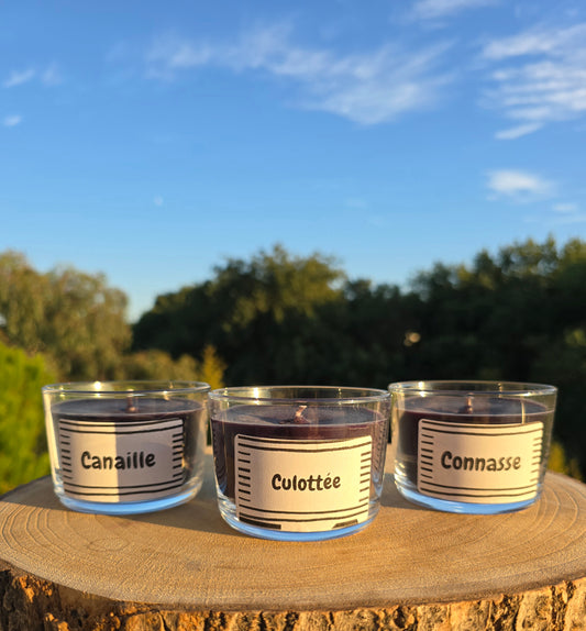 bougie cire de soja parfum Grasse étiquette personnalisée idée cadeau